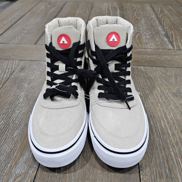 Airwalk Varial Beige Black Animal Print Denim High Top Shoes WOMENS SZ 8 - Picture 3 of 10